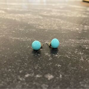 Sterling Silver Turquoise Glass Studs